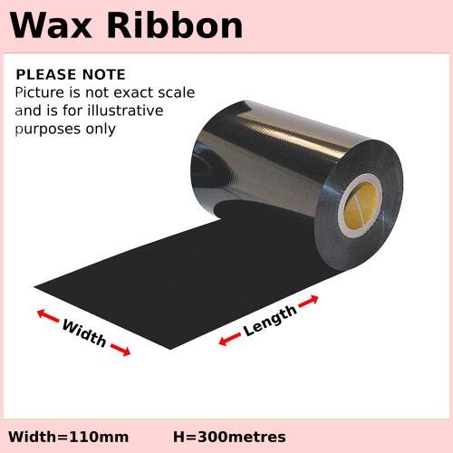 110mm [x] 300M Wax Ribbon