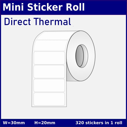 Mini Barcode Stickers in Sri Lanka 30x20