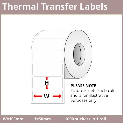 100mm [x] 50mm [x] 1000pcs - 1up - TT Sticker