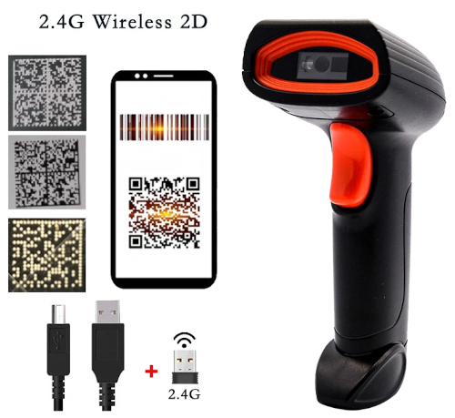 1D 2D QR Code Wireless Barcode Scanner