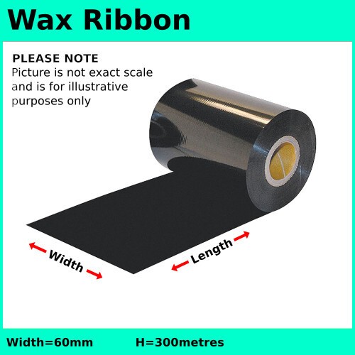 60mm [x] 300M Wax Ribbon
