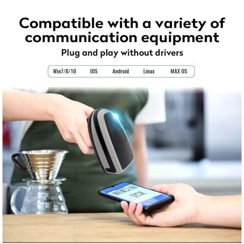 USB Cable Wired PDF 417 QR code Data Matrix 1D/2D Barcode scanner reader