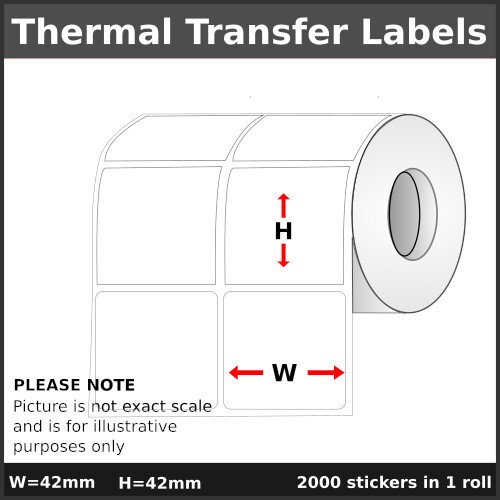 Square Type 42mm [x] 42mm [x] 2000pcs - 2up - TT Sticker